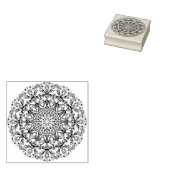 Handschilderend Mandala Klock Face 3 Rubberstempel (Gestempeld)