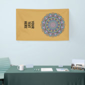 Handschilderend Mandala Klock Face 3 Spandoek (Beurs)