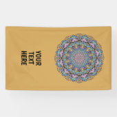 Handschilderend Mandala Klock Face 3 Spandoek (Horizontaal)