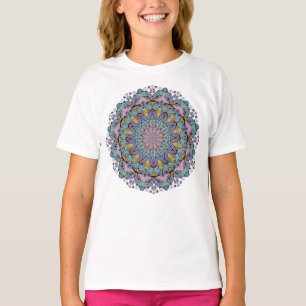 Handschilderend Mandala Klock Face 3 T-shirt
