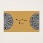 Handschilderend Mandala Klock Face 3 Visitekaartje (Voorkant)