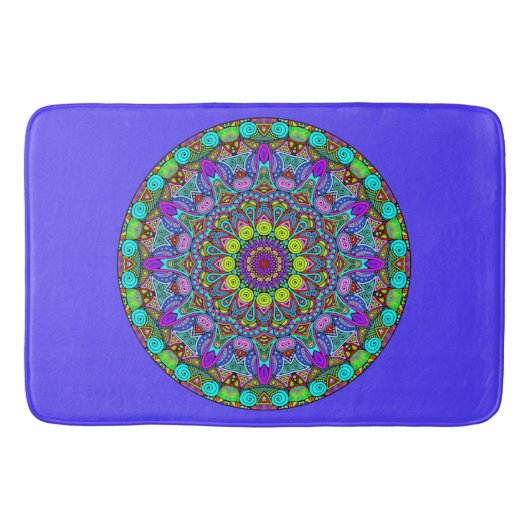 Handschilderend Mandala Klock Face 4 Badmat (Voorkant)