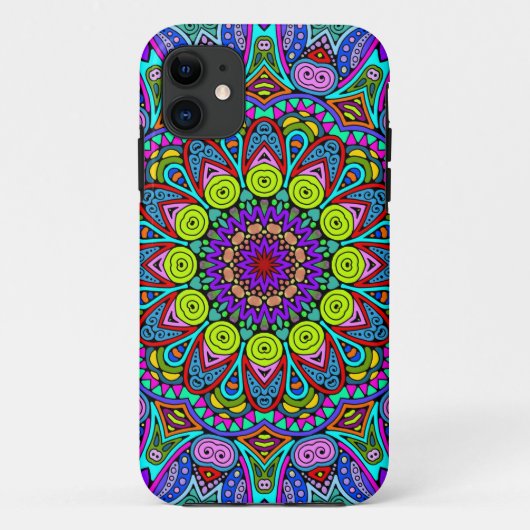 Handschilderend Mandala Klock Face 4 Case-Mate iPhone Case (Achterkant)