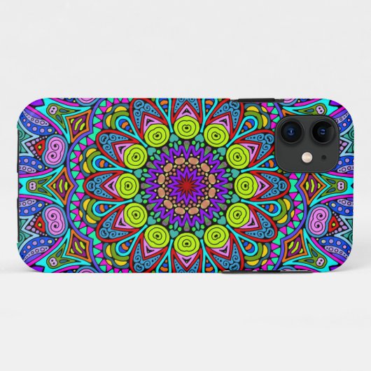 Handschilderend Mandala Klock Face 4 Case-Mate iPhone Case (Achterkant (horizontaal))