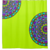 Handschilderend Mandala Klock Face 4 Douchegordijn (Voorkant)