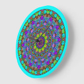 Handschilderend Mandala Klock Face 4 Grote Klok (Hoek)