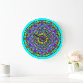 Handschilderend Mandala Klock Face 4 Grote Klok (Huis)