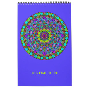Handschilderend Mandala Klock Face 4 Kalender