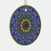 Handschilderend Mandala Klock Face 4 Keramisch Ornament (Rechts)