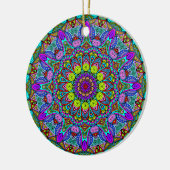 Handschilderend Mandala Klock Face 4 Keramisch Ornament (Links)