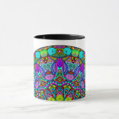 Handschilderend Mandala Klock Face 4 Mok (Midden)