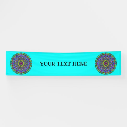 Handschilderend Mandala Klock Face 4 Spandoek (Horizontaal)