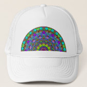 Handschilderend Mandala Klock Face 4 Trucker Pet (Voorkant)