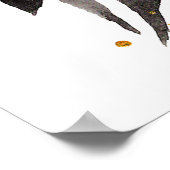 Handschilderende Abstracte Waterverf Tropische exo Poster (Hoek)