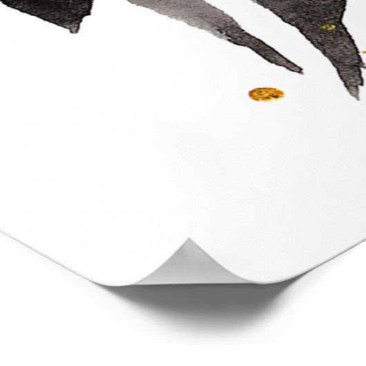 Handschilderende Abstracte Waterverf Tropische exo Poster (Hoek)