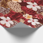 Handschilderende Abstracte Waterverf Zebra Cadeaupapier (Hoek)