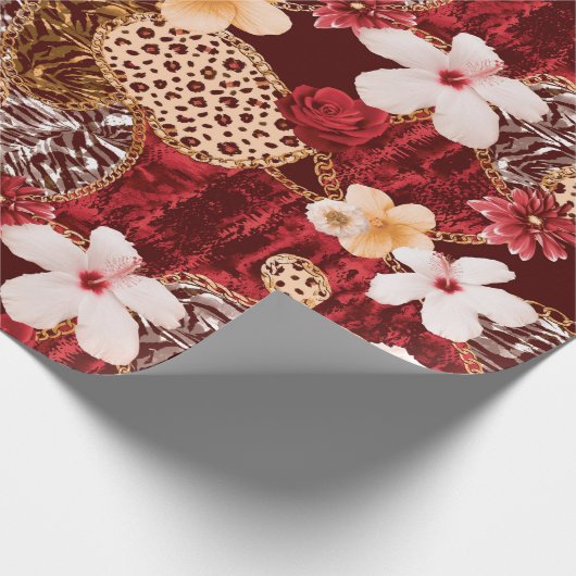 Handschilderende Abstracte Waterverf Zebra Cadeaupapier (Hoek)