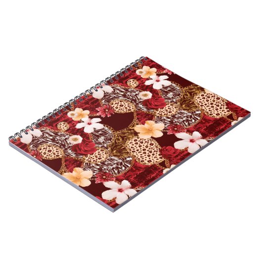 Handschilderende Abstracte Waterverf Zebra Notitieboek (Linkerzijde)