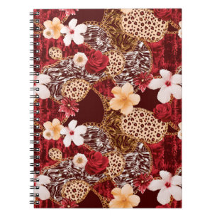 Handschilderende Abstracte Waterverf Zebra Notitieboek