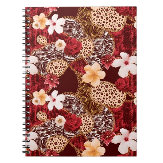 Handschilderende Abstracte Waterverf Zebra Notitieboek (Voorkant)