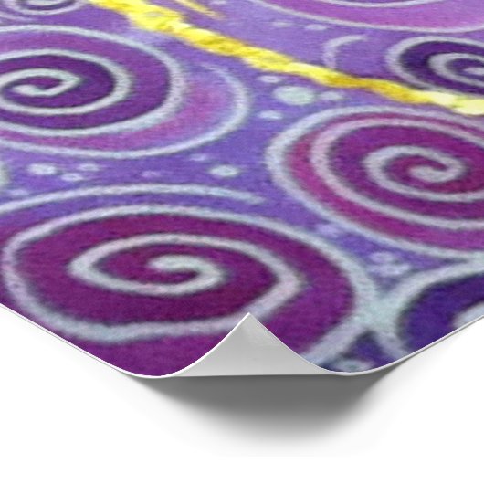 Handschilderig Poster voor zijderendruk door Cyn M (Hoek)