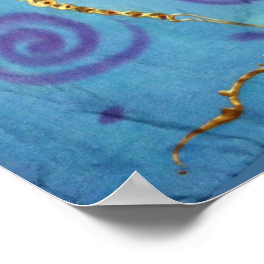 Handschilderig Poster voor zijderendruk door Cyn M (Hoek)