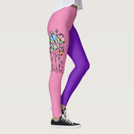 Handschildering - Abstracte Boomgroep 3 + 4 Leggings (Rechts)