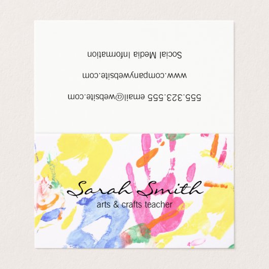 Handschildering Visitekaartje (Buitenkant ongevouwen)