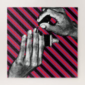 Handschilderingen Vingernagels Manicure Makeup sch Legpuzzel (Horizontaal)