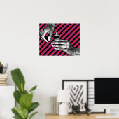 Handschilderingen Vingernagels Manicure Makeup sch Poster (Thuiskantoor)