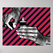 Handschilderingen Vingernagels Manicure Makeup sch Poster (Voorkant)