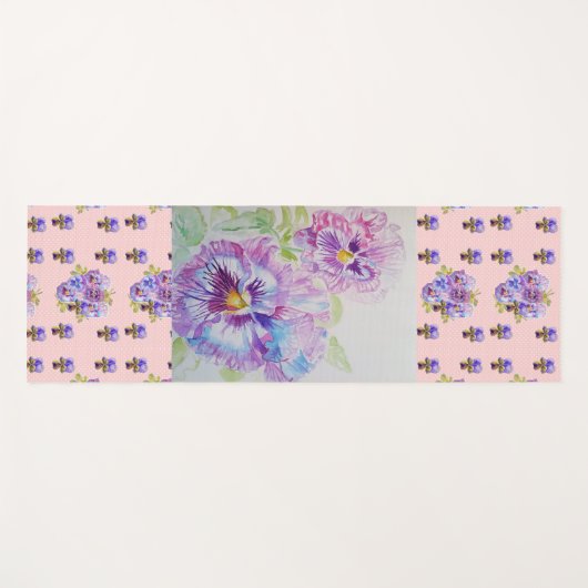 Handschildklierroze bruinbankroetpanelen floreel Y Yogamat (Voorkant (horizontaal))