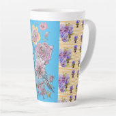 Handschildpad roze blauwe boedgie florale latte Mo Mok (Rechterhoek)