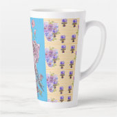 Handschildpad roze blauwe boedgie florale latte Mo Mok (Rechts)