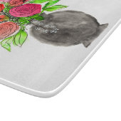 Handschildpadde Waterverf Abstracte Floral Art Snijplank (Hoek)