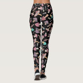 Handschildpaddenstoel Fungi-patroon Leggings (Achterkant)