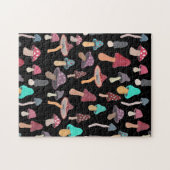 Handschildpaddenstoel Fungi-patroon Legpuzzel (Horizontaal)