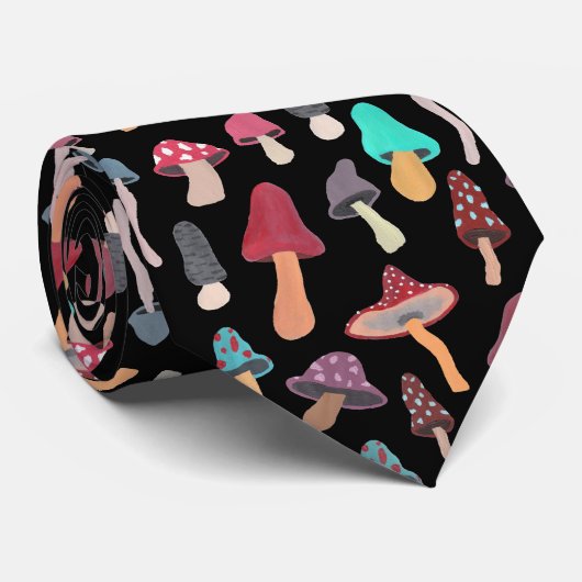 Handschildpaddenstoel Fungi-patroon Stropdas (Opgerold)