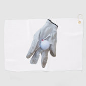 Handschoen en een golfbal ontwerp Beste Golf Handd Golfhanddoek (Horizontaal)