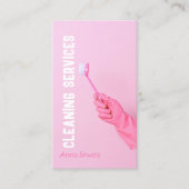 Handschoen Hand met borstelreiniging Diensten Visitekaartje (Voorkant)