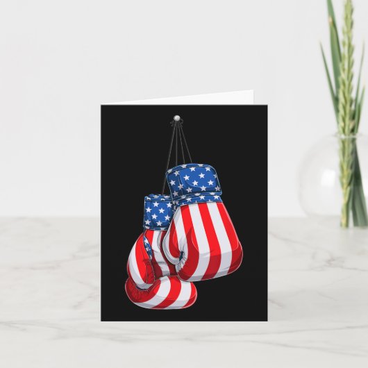Handschoenen Amerikaanse vlag op 4 juli Kaart (Voorkant)