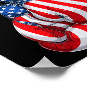 Handschoenen Amerikaanse vlag op 4 juli Poster (Hoek)