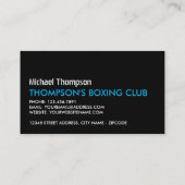 Handschoenen, boxer, boxer, boxing Trainer Visitekaartje (Achterkant)