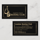 Handschoenen, boxer, boxer, boxing Trainer Visitekaartje (Voorkant / Achterkant)
