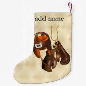  handschoenen en helmet kleine kerstsok (Achterkant)