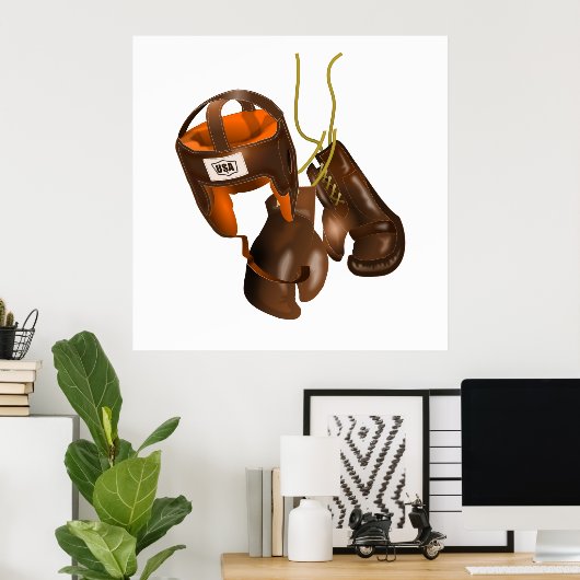 handschoenen en helmet poster (Thuiskantoor)