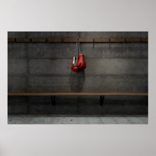 Handschoenen hangen in wisselruimte poster