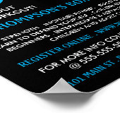 Handschoenen met zwarte en blauwe randen, vervorme poster (Hoek)