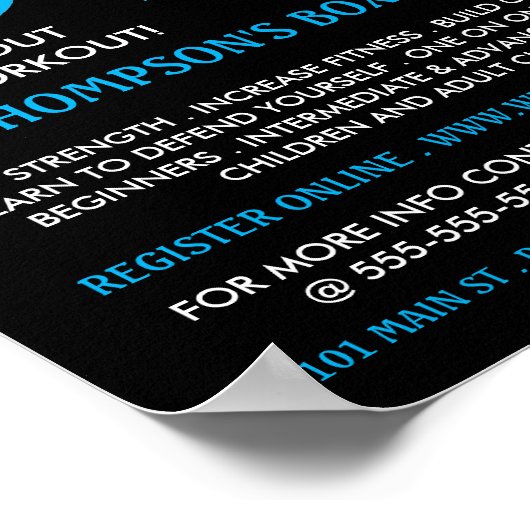 Handschoenen met zwarte en blauwe randen, vervorme poster (Hoek)