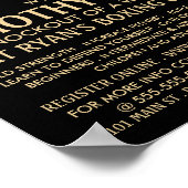 Handschoenen met zwarte en gouden handschoenen, ve poster (Hoek)